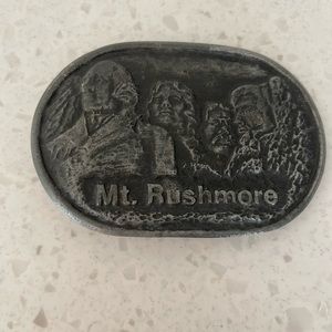 Vintage Touchstone 1979 Boulder Company Mt. Rushmore Belt Buckle Cowboy